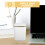 2Pcs Small White ABS Desk Organizer Mini Trash Can with Cover 5