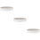 3Pcs Round White Rotatable Makeup and Spice Storage Tray PP 10