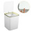 2Pcs Small White ABS Desk Organizer Mini Trash Can with Cover 6