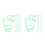 40Pcs Plastic Hospital Drip Bottle Hanging Net Covers Green 1