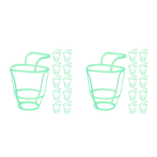40Pcs Plastic Hospital Drip Bottle Hanging Net Covers Green