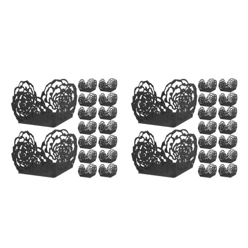 100Pcs Elegant Black Paper Cupcake Liners for Candy Truffles Muffins