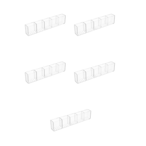 5Pcs Adhesive Acrylic Straw Storage Box for Cupboard and Cabinet Use
