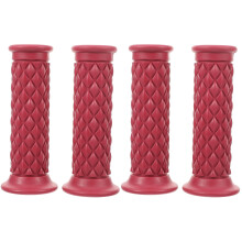 4Pcs Rosy Motorcycle Handle Grip Replacement Rubber Grip for Motorbike