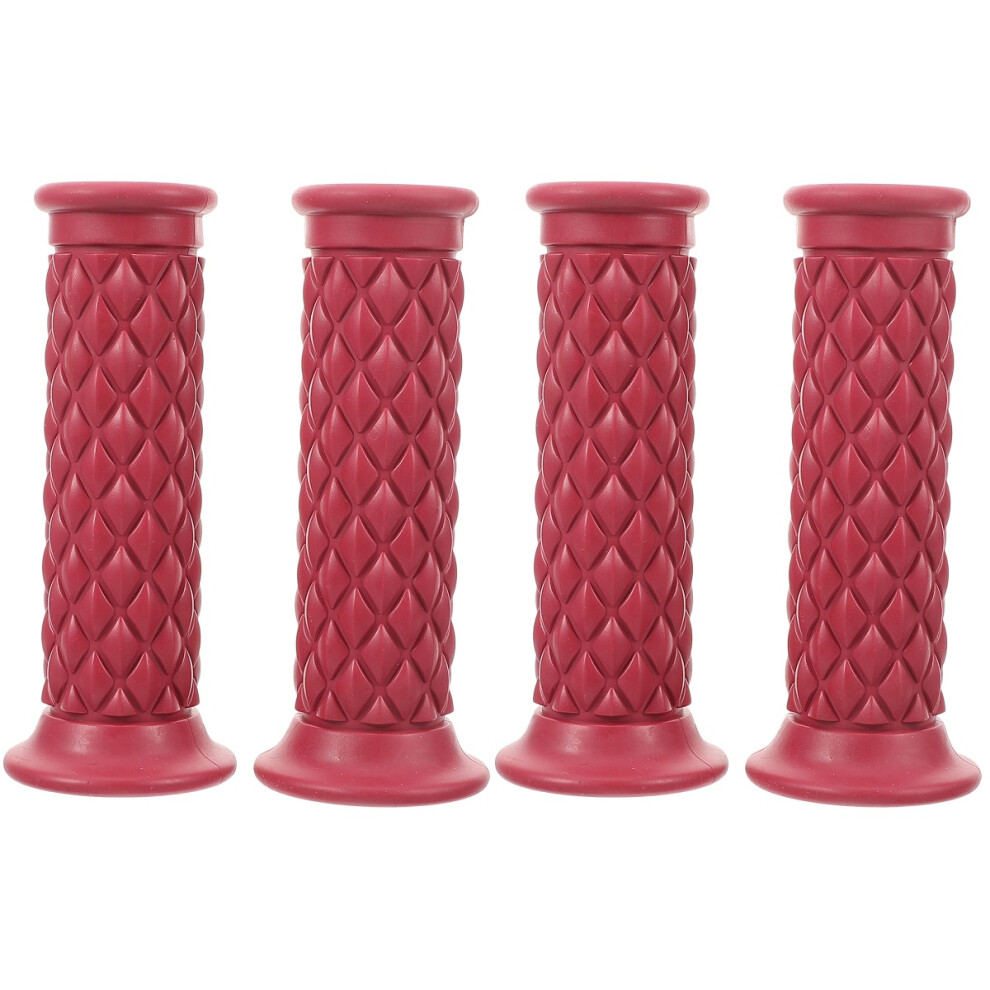 4Pcs Rosy Motorcycle Handle Grip Replacement Rubber Grip For Motorbike 3702192843959