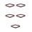 5Pcs Dark Red Wood 9 Ball Billiard Rack Triangle Pool Table Holder 1