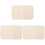 3Pcs Soft PU Car Armrest Pad Beige Center Console Cushion 3