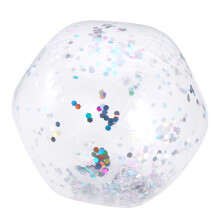 Zilveren Glitter PVC Kids Speelbal Opblaasbaar Strandbal