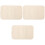 3Pcs Soft PU Car Armrest Pad Beige Center Console Cushion 4