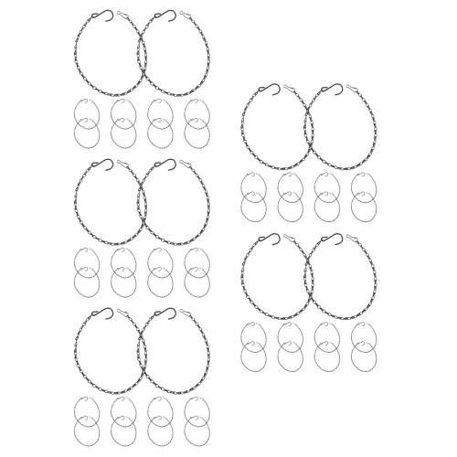 50Pcs Heavy-Duty Black Iron Hanging Chains for Flower Baskets