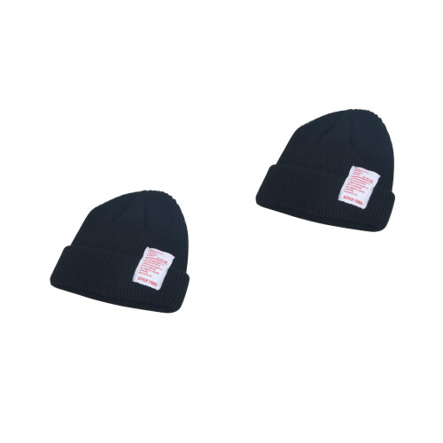 2Pièces Bonnet Noir Tricoté Bébé Pour Photos 2