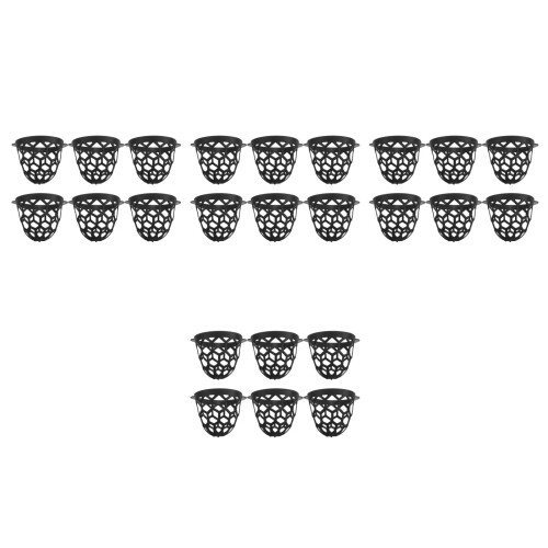 24Pcs Black Tpe Billiard Table Pocket Drop Basket Storage Holder