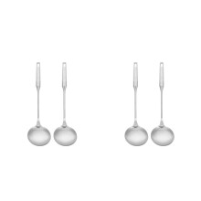 4Pcs Stainless Steel Soup Ladles Serving Spoons for Kitchen