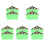 10Pcs Easy Install Cotton Small Pet Hideout Light Green Cage Tent 4
