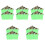 10Pcs Easy Install Cotton Small Pet Hideout Light Green Cage Tent 5