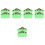 10Pcs Easy Install Cotton Small Pet Hideout Light Green Cage Tent 6