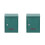 2Pcs Green Iron Wall Mount Mailbox Durable Locking Outdoor Letter Box 1