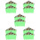 10Pcs Easy Install Cotton Small Pet Hideout Light Green Cage Tent 10