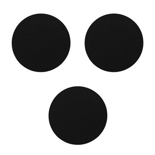 3Pcs Drum Dampeners Black Fabric Rubber Edge for Silent Drum Training