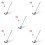 5Pcs Kitchen Cooking Silver Stainless Steel Square Soup Ladle Set 1