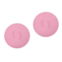 2Pcs Pink Round Skipping Mat Tpe Material Non-Slip Fitness Accessory
