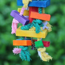 Bird Chewing Toy Large Medium Cage Bite Toys & Large Chewing Toy - Bird Blocks Knots Tearing Toy