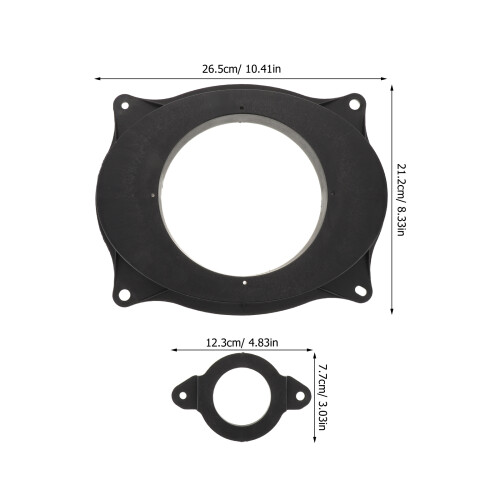4Pcs Easy Install Car Door Speaker Spacer Gaskets Black for 1
