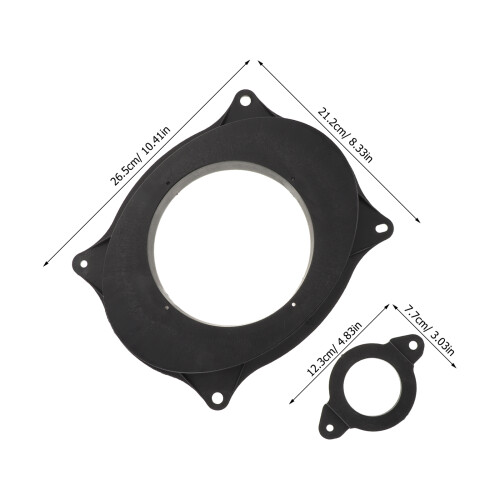 4Pcs Easy Install Car Door Speaker Spacer Gaskets Black for 2