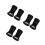 6Pcs Black Plastic Shaving Tool Stand Space-Saving Beard Brush Holder 1
