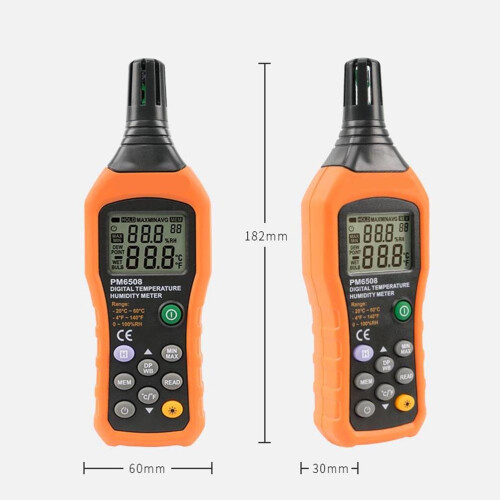 2Sets Hand Thermometer Humidity Measuring Tool Assorted Color Durable 1