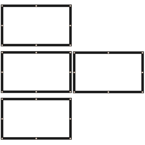 4Pcs Multi Use Foldable Projector Screen Portable Home Theater Camping