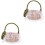 2Pcs Woven Flower Storage Basket Handheld Wicker Basket Multi-Color 1