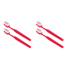 4Pcs Giant Red Toothbrush Photo Props ABS Fiber Funny Party Decoration