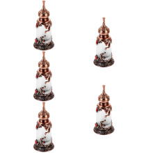5Pcs Small Vintage Alloy Perfume Bottles Decorative Refillable Holder
