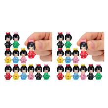 24Pcs Assorted Color Japanese Kimono Dolls PVC Toys Home Decoration