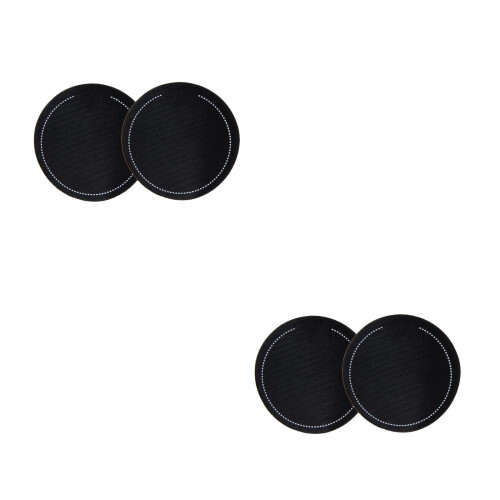4Pcs Drum Protector Stickers Black Cloth Reinforcement for Drum Kits