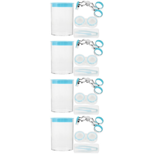 4Sets Reusable Blue ABS Contacts Lens Suction Remover Stick