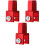 3Pcs Red Motorcycle Shock Absorbers Aluminum Rear Riser Accessory 1
