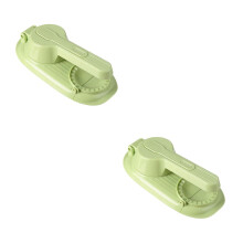 2Pcs Handheld Dumpling Maker Green PP 2 in 1 Dough Press Tool