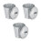 3Pcs Silver Mini Tabletop Trash Can Metal Desktop Waste Container 1
