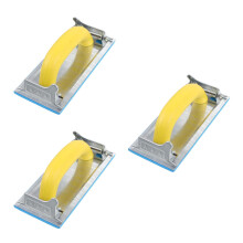 3Pcs Manual Drywall Hand Sander Yellow Lightweight Sanding Tool