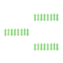 3Pcs Green Wood Mini Fence DIY Ornament for Fairy Garden Decor