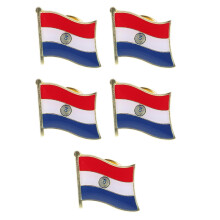 5Pcs Durable Iron Flag Pins with Clasp for Backpacks Apparel
