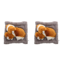 2Pcs Cute Plush Puppy Dashboard Ornaments Activated Carbon Deodorizers