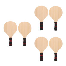 6Pcs Portable Wood Pickleball Paddle Set Ergonomic Cushion Grip