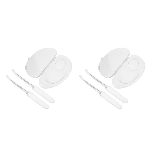 4Sets Acryl Make-Up Palet Set Voor Foundation Menging Transparant