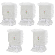 5Pcs White Handmade Book Covers Lightweight Wear-Resistant Sleeves