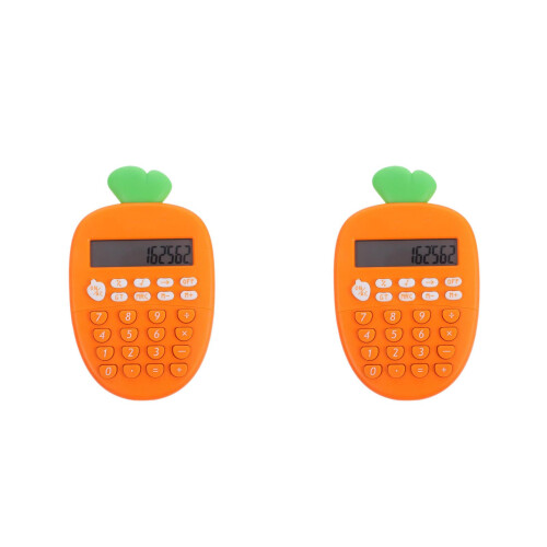 2Pcs Adorable Student Calculator Electronic Calculator with Clear Keys