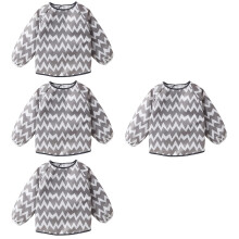 4St Baby Slabbetjes Voor Eten En Schilderen, Polyester, Assorti Kleur