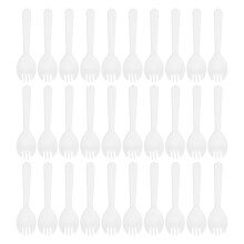 500Pcs Multipurpose White Plastic Dessert Fork and Spoon Combo